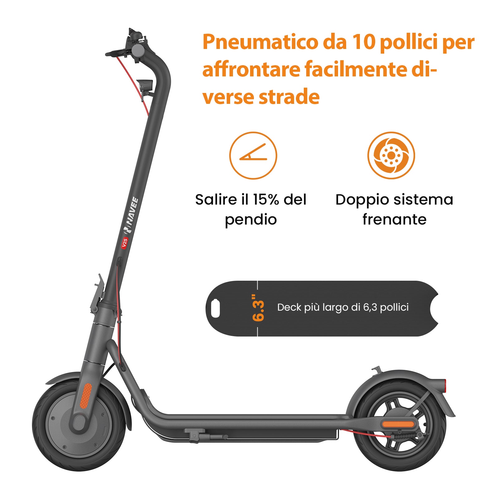 Monopattino Elettrico da Città NAVEE V25